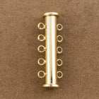 30mm x 10mm Bright Gold 5 Loop Magnetic Slide Clasp #CLA190-General Bead