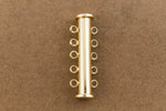 30mm x 10mm Bright Gold 5 Loop Magnetic Slide Clasp #CLA190-General Bead