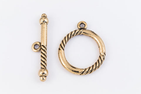 25mm x 32mm Antique Gold Pewter Toggle Clasp (25 Pcs) #CLA194-General Bead
