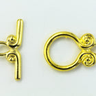 12mm Bright Gold Spiral Toggle Clasp #CLA144-General Bead