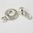 10mm Silver Button Clasp (2 Sets) #CLB005-General Bead