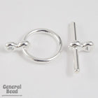 11mm Silver Simple Toggle Clasp #CLB031-General Bead
