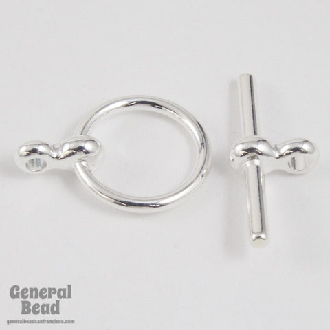 11mm Silver Simple Toggle Clasp #CLB031-General Bead