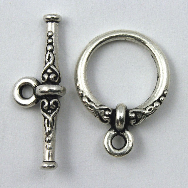 Fermoirs à Bascule Plaqué Argent TierraCast - Lot De 20 - Modèle Deco Square - Fabriqué Aux USA