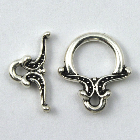 13mm Antique Silver Keepsake Toggle Clasp #CLB051-General Bead
