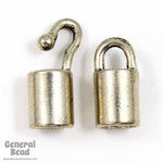 31mm Silver Tone Hook and Eye Cord End Clasp Set #CLB090-General Bead
