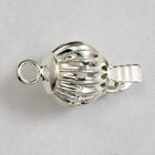 10mm Silver Corrugated Pearl Clasp #CLB093-General Bead