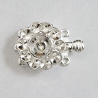 12mm Silver Flower Clasp #CLB094-General Bead