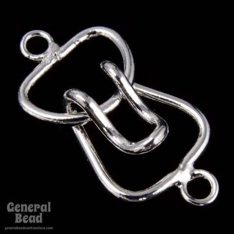 15mm Silver Tone Hook and Eye Clasp Set with 1 Loop-General Bead