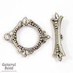20mm Antique Silver Trefoil Toggle Clasp (25 Sets) #CLB116-General Bead