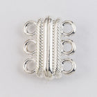 20mm x 17mm Silver 3 Loop Magnetic Clasp #CLB156-General Bead