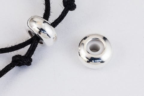 8mm x 4mm Bright Silver String-On Clasp #CLB167-General Bead