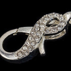 25mm x 11.5mm Bright Silver Pavé Crystal Infinity Symbol Lobster Clasp #CLB171-General Bead