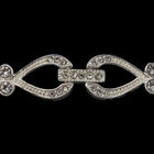 44mm x 10mm Bright Silver Pavé Crystal 1 Loop Buckle Clasp #CLB173-General Bead
