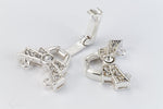 26mm x 15.5mm Bright Silver Pavé Crystal 2 Loop Buckle Clasp #CLB178-General Bead