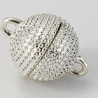 18mm x 13mm Bright Silver Round Studded Magnetic Clasp #CLB181-General Bead