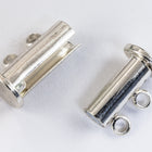 14mm x 10mm Bright Silver 2 Loop Magnetic Slide Clasp #CLB187-General Bead