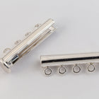 26mm x 10mm Bright Silver 4 Loop Magnetic Slide Clasp #CLB189-General Bead