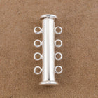 26mm x 10mm Bright Silver 4 Loop Magnetic Slide Clasp #CLB189-General Bead