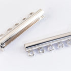 30mm x 10mm Bright Silver 5 Loop Magnetic Slide Clasp #CLB190-General Bead