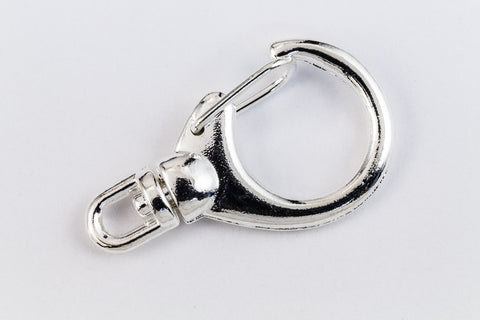 33mm x 19mm Bright Silver Round Swivel Clasp #CLB192-General Bead