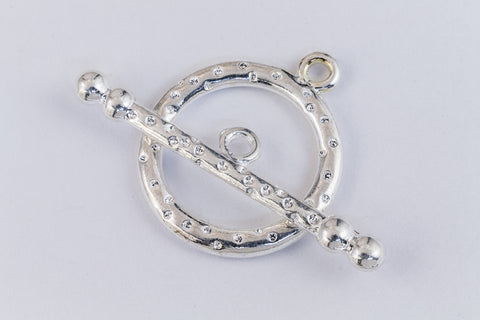 21mm x 36mm Bright Silver Toggle Clasp #CLB193-General Bead