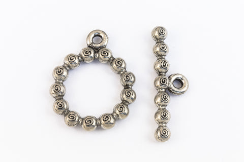 21mm Pewter Toggle Clasp (12 Pcs) #CLB196-General Bead