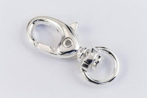 30mm x 15mm Bright Silver Swivel Lobster Clasp #CLB200-General Bead