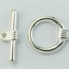 16mm Bright Silver Art Deco Toggle Clasp #CLB206-General Bead