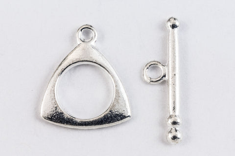 15mm Bright Silver Triangle Toggle Clasp #CLB207-General Bead