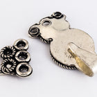25mm Silver "Bali" Hook and Eye Clasp with 3 Loops #CLBA210-General Bead
