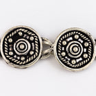 40mm x 20mm Silver "Bali" Hook and Eye Clasp with 2 Loops #CLBA216-General Bead