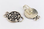 30mm x 15mm Silver "Bali" Hook and Eye Clasp with 2 Loops #CLBA219-General Bead