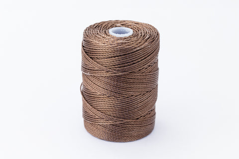 Brown C-Lon 0.4mm Bonded Nylon Fine Bead Cord-General Bead