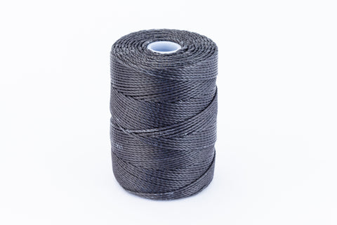 Charcoal C-Lon 0.4mm Bonded Nylon Fine Bead Cord-General Bead
