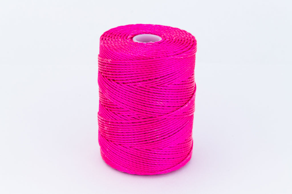 Fluorescent Hot Pink C-Lon 0.5mm Bonded Nylon Bead Cord #CDO036