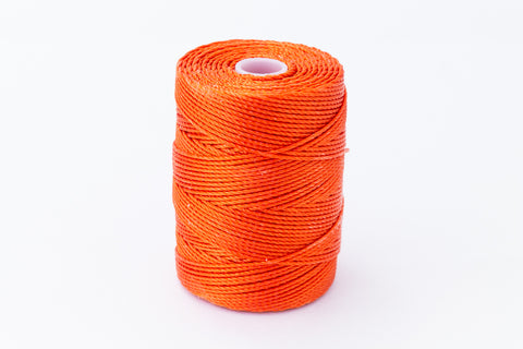Orange C-Lon 0.4mm Bonded Nylon Fine Bead Cord-General Bead
