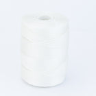 White C-Lon 0.115mm Bonded Nylon Micro Bead Cord-General Bead