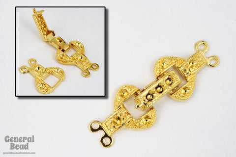 30mm Gold Fold Over Clasp with Settings #XCLC021-General Bead