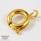 7mm Gold Spring Ring Clasp #CLC026-General Bead
