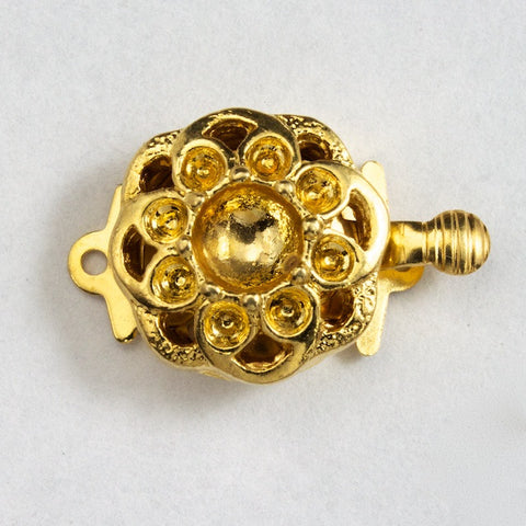 13.5mm Gold Flower Clasp #CLC094-General Bead