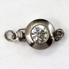 12mm Gunmetal Rhinestone Box Clasp #CLC148-General Bead