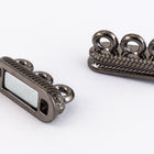 20mm x 17mm Gunmetal 3 Loop Magnetic Clasp #CLC156-General Bead