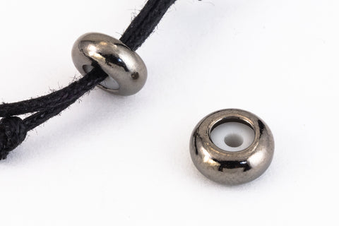 8mm x 4mm Gunmetal String-On Clasp #CLC211-General Bead