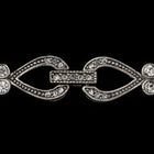 44mm x 10mm Antique Silver Pavé Crystal 1 Loop Buckle Clasp #CLC173-General Bead