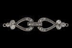 44mm x 10mm Antique Silver Pavé Crystal 1 Loop Buckle Clasp #CLC173-General Bead