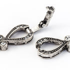 44mm x 10mm Antique Silver Pavé Crystal 1 Loop Buckle Clasp #CLC173-General Bead