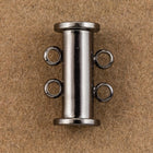14mm x 10mm Gunmetal 2 Loop Magnetic Slide Clasp #CLC187-General Bead