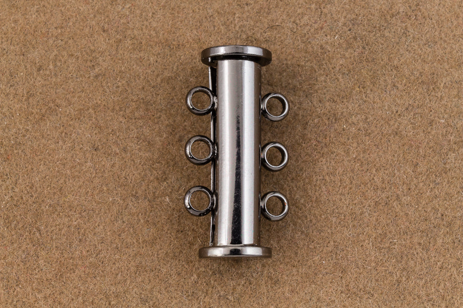 20mm x 10mm Gunmetal 3 Loop Magnetic Slide Clasp #CLC188 – General