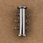 20mm x 10mm Gunmetal 3 Loop Magnetic Slide Clasp #CLC188-General Bead